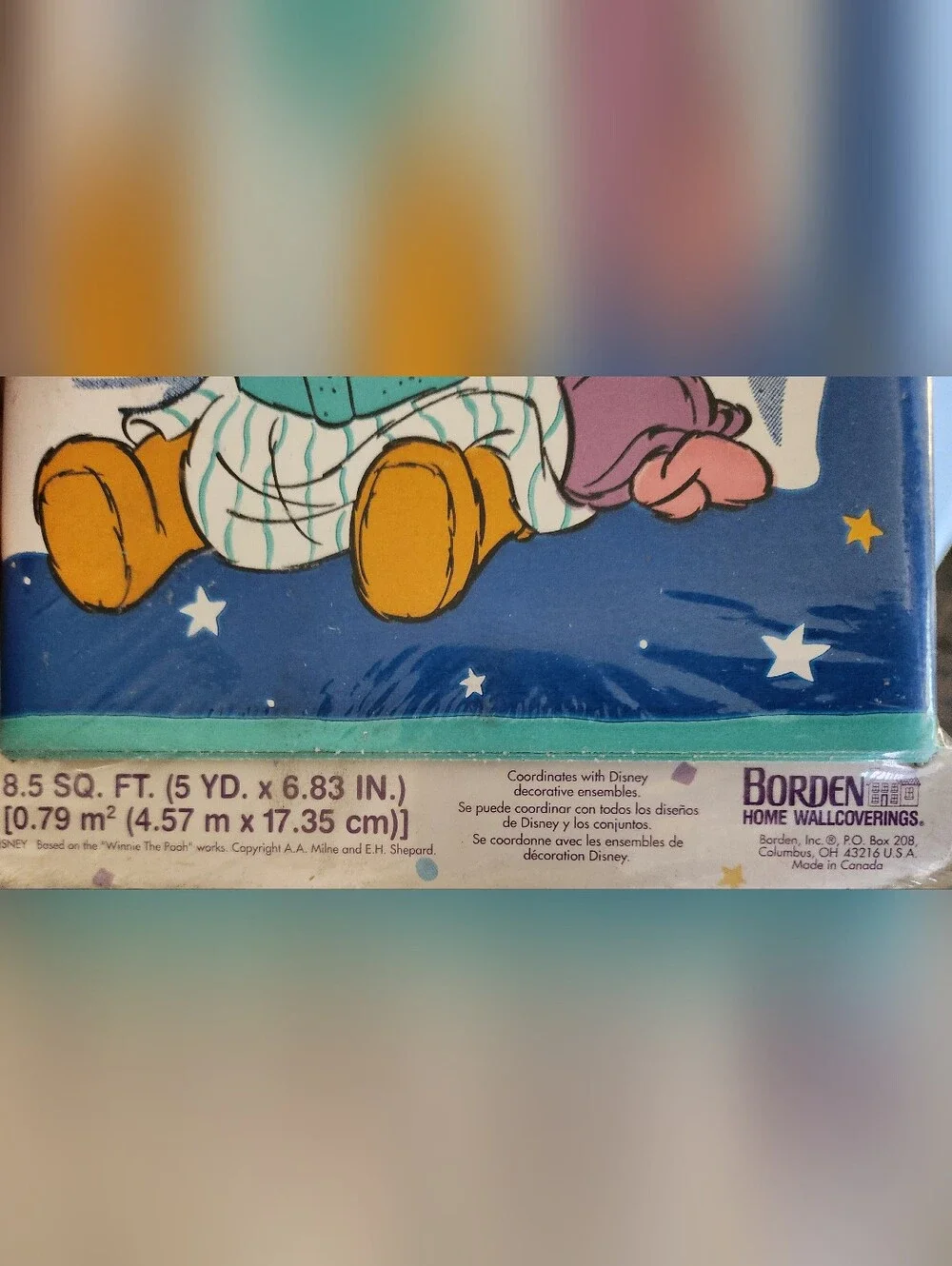 Disney Winnie the Pooh and Piglet bedtime prepasted wallpaper border by Sunworth